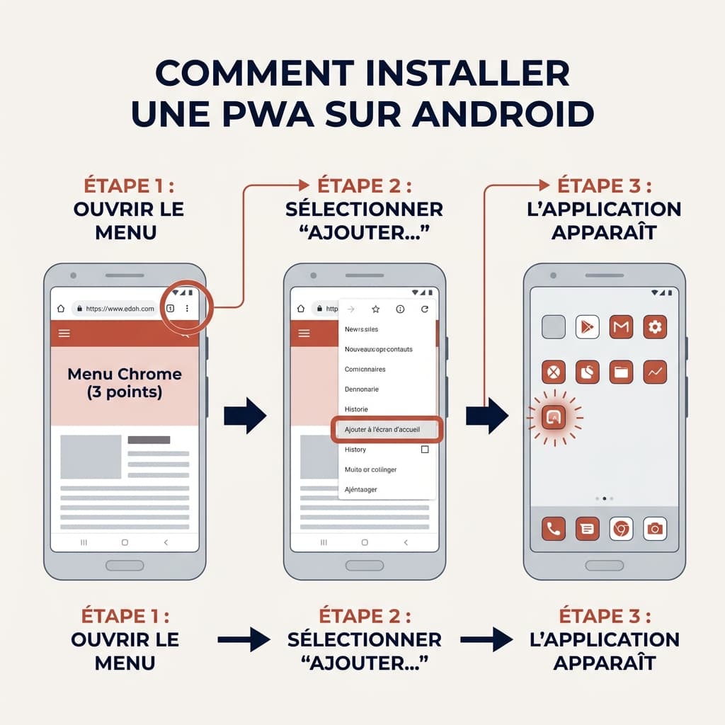 Guide installation Android en 3 étapes